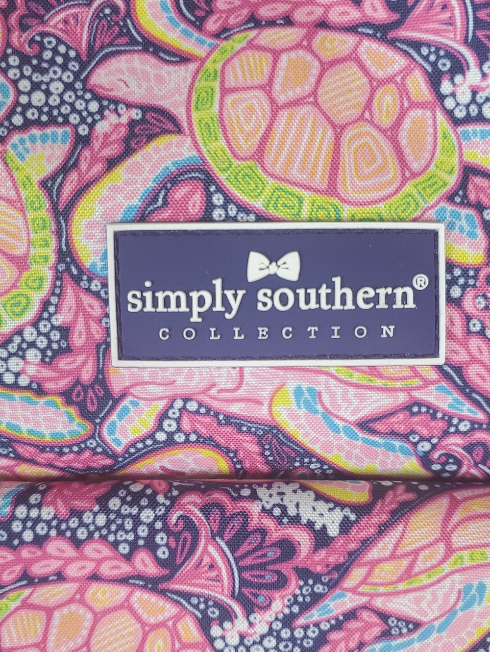 Simply Southern Pink and Purple Sea Turtle Print Sling Backpack. NWOT - Picture 2 of 12